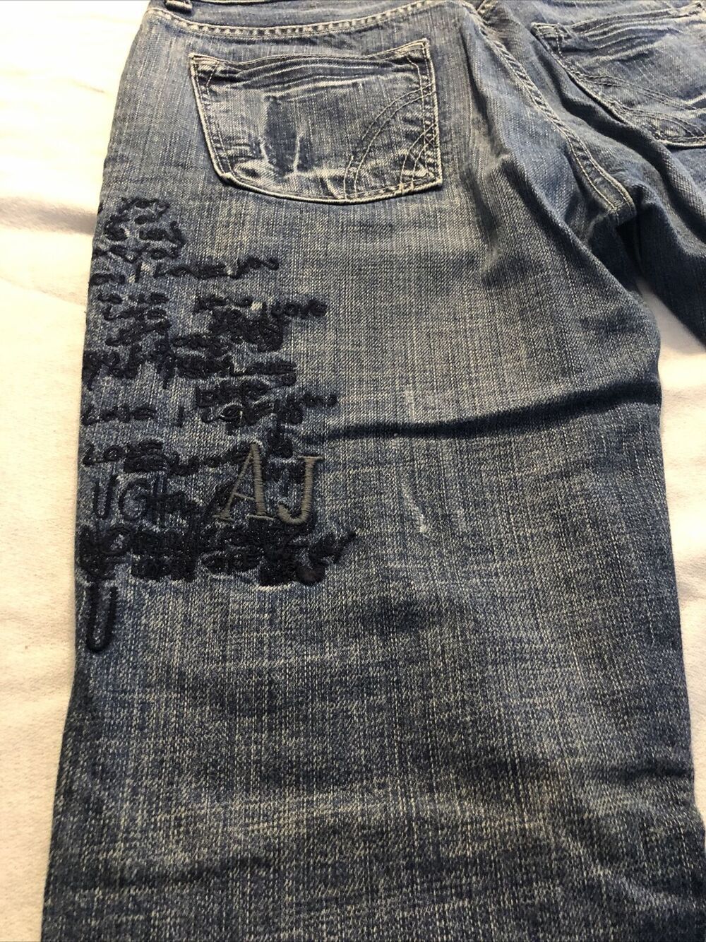 Armani Men's Jeans Distressed Button fly Boot Cut Size 30 x 33 - Picture 8 of 8